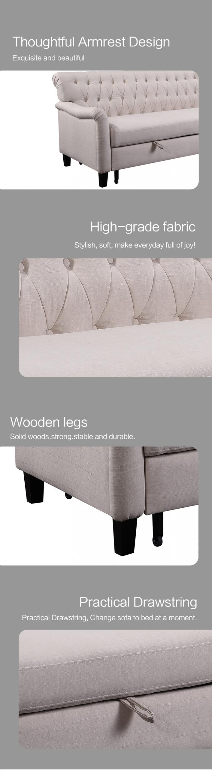 Guangdong province Modern luxury folding Corner sleeper sofa home furniture convertible cum sofa bed for living room 3