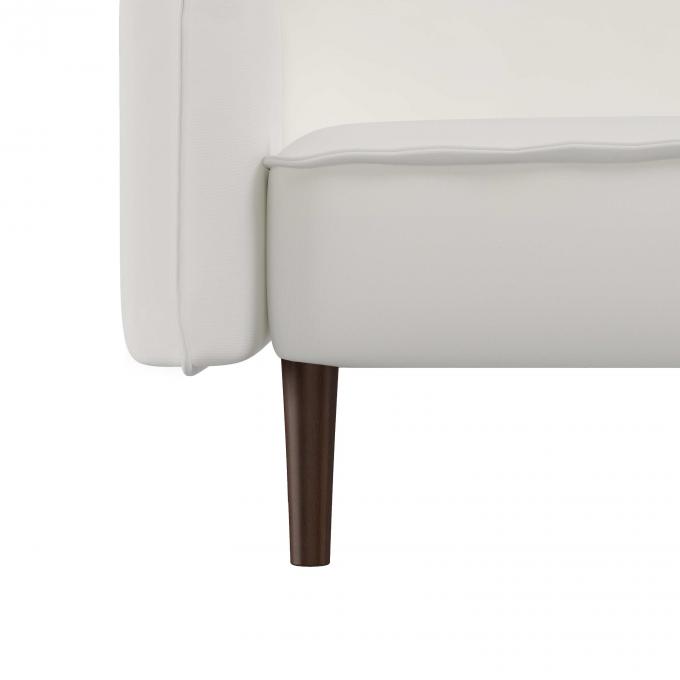 white Loveseat Sofa Convertible leg rest linen Couches Pillows 3seater sofa bed for living room 5