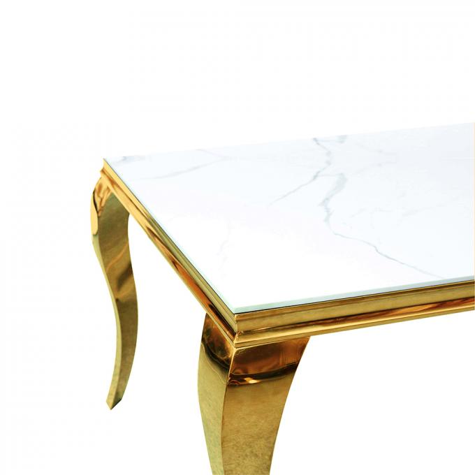 Metal Golden Luxury Modern Dining Table Set Elegant Multi Function 2