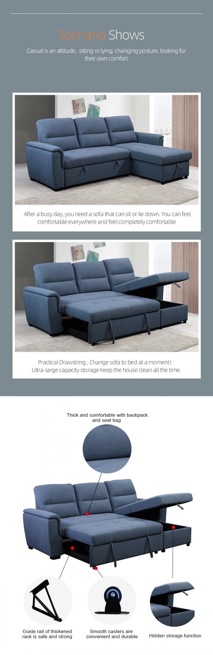 OEM/ODM European style design single futon L shaped USB sleeper sofa bed folding bed sofa cum bed living room furniture 3