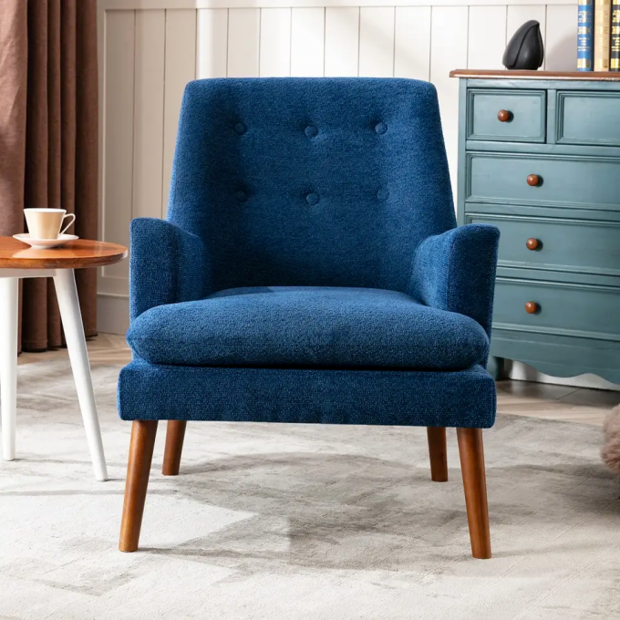 Antiwear Durable Modern Single Seater Chair Anti Scratch Fabric Material 6