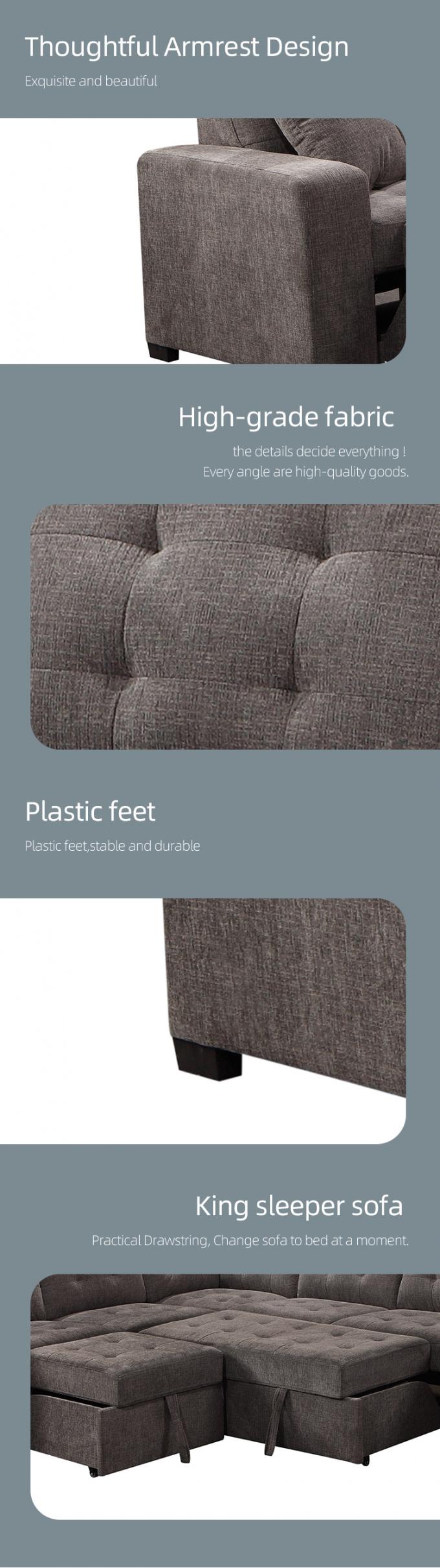 factory new L shaped Modern furniture set large sofa sets sectional combination sofa bed for living room 2
