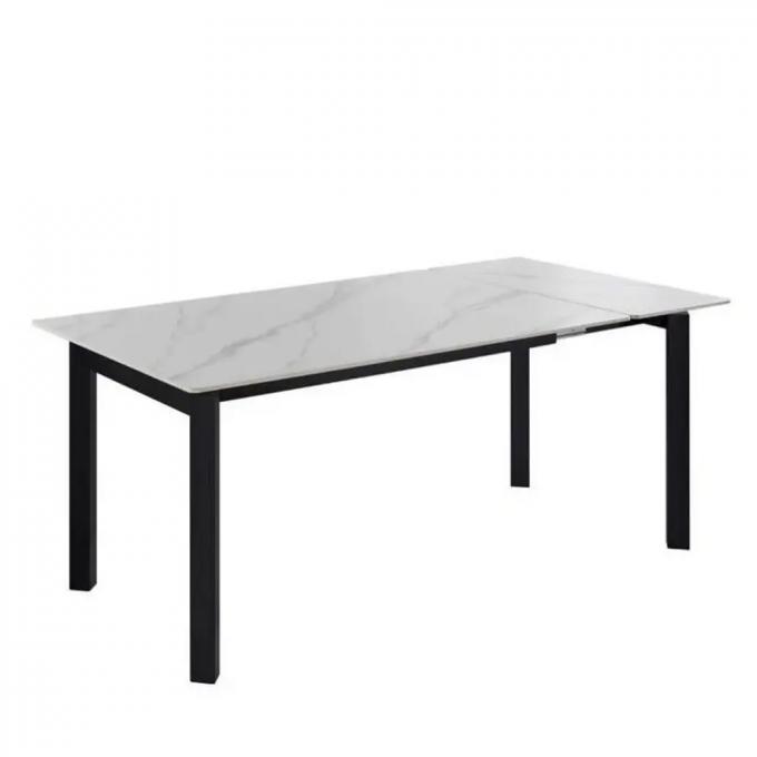 Modern Living room Extendable Metal Frame Furniture Fashion Space saving Dinning Table Sets 1