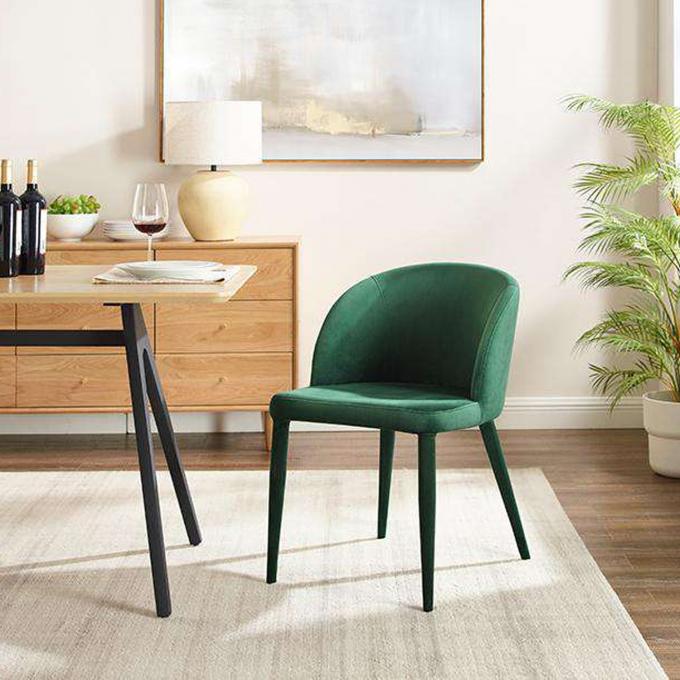 Velvet Upholstered Modern Chairs Anti Abrasion Practical For Dining Room 0