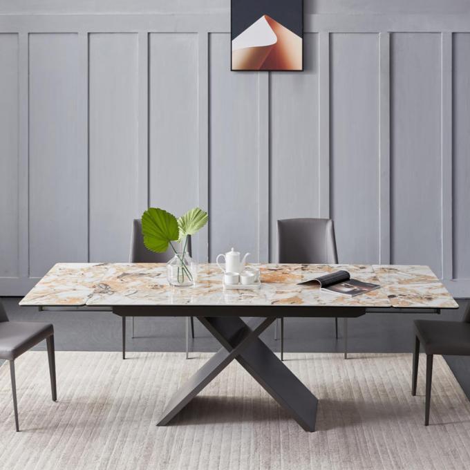 Modern Design Expandable Fashion Living room Marble Top Luxury Dinning Table Sets 0
