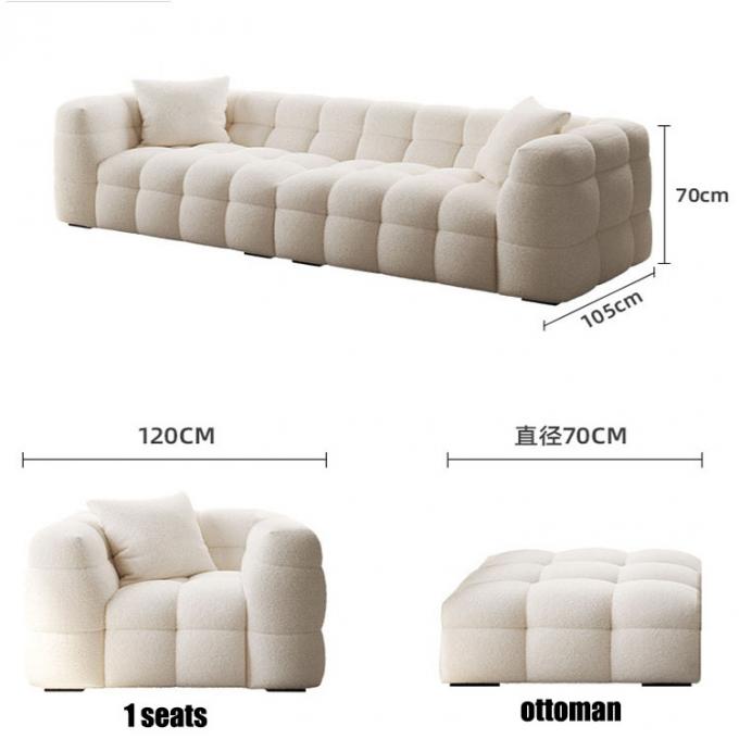 Furniture factory the latest design of lamb velvet fabric sofa set KD sofa bed can be customized fabric living room sofa 10