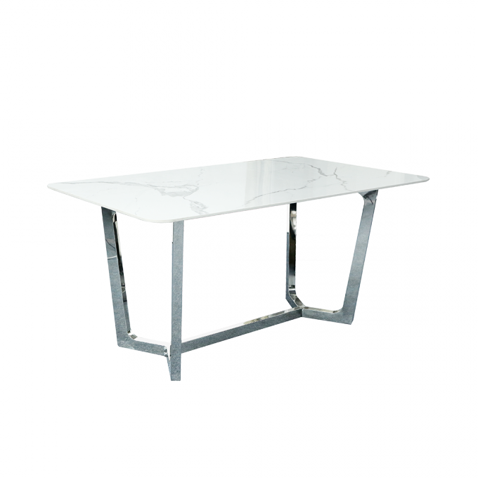 Ceramic Top Luxury Modern Dining Table Set Antiwear For Apartment 1
