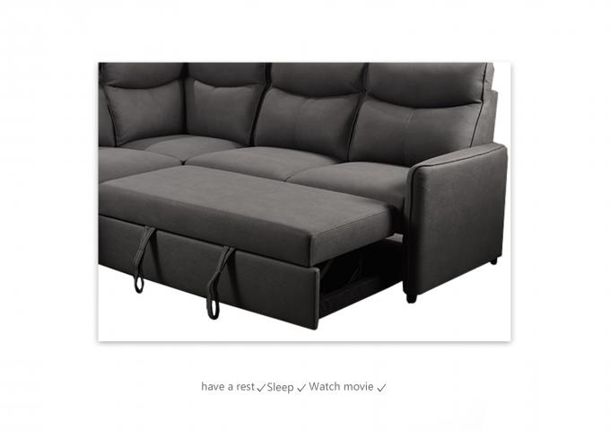 Multifunctional Fabric Sleeper Sofa , Foldable Convertible Couch Bed 9