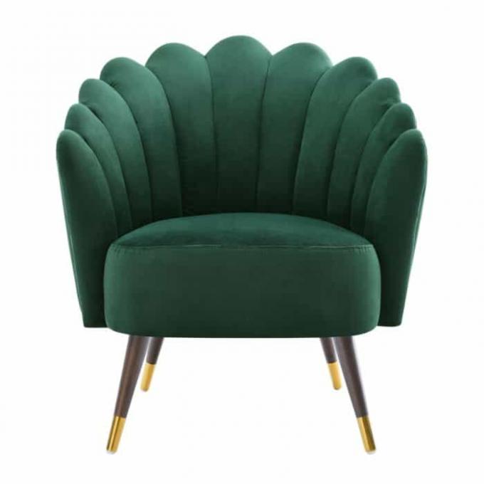 Hotel Furniture Nordic Style Green Fabric Luxury Chair For Living Room 2