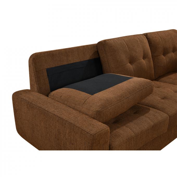 Nordic style Modern simple corner sofa furniture made from China High quality with tufts and tea table function sofas 4