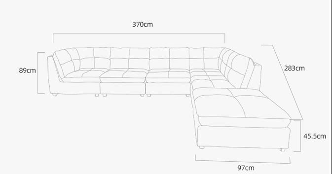 Top quality home furniture stylish luxury fabric sofas tufted sectional sofa set for living room modular sofa set 4