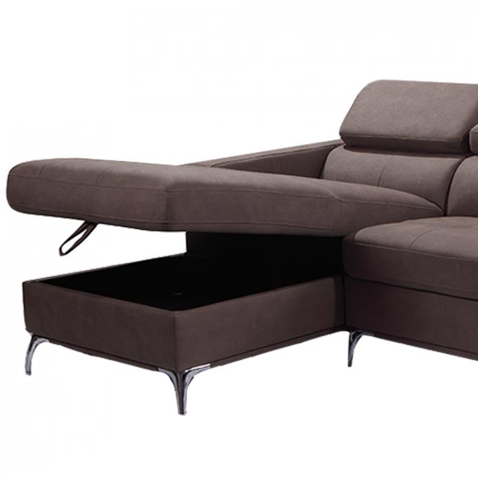 Stain Resistant Sectional Couch Bed , Multifunctional Retractable Sofa Bed 4