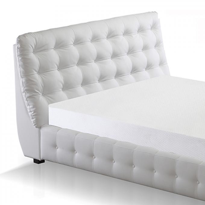 King Size Modern Ottoman Storage Bed Upholstered With White Headboard 2