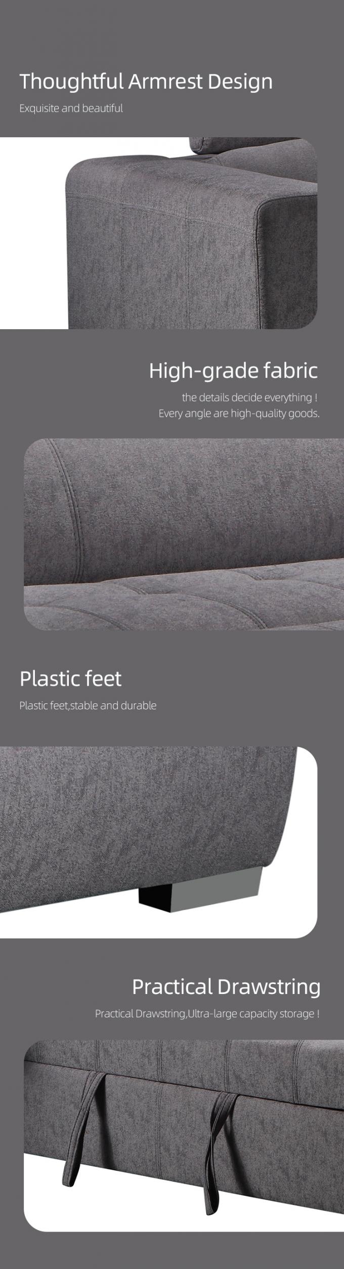 New modern home furniture corner sofa with storage Luxury designs folding sofa set Living room furniture 2