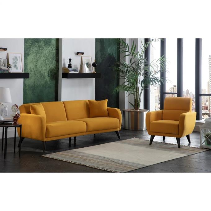 Bellona USA spill proof stain resistant fabric 2+3 white velvet Sleeper Sofa-in-a-Box with Storage sofa bed 0