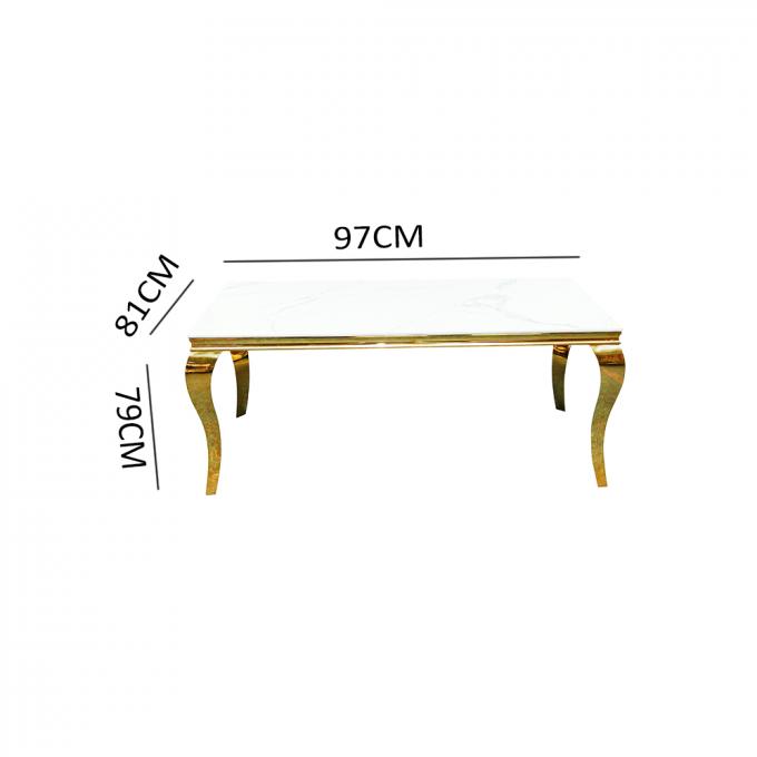 Metal Golden Luxury Modern Dining Table Set Elegant Multi Function 0