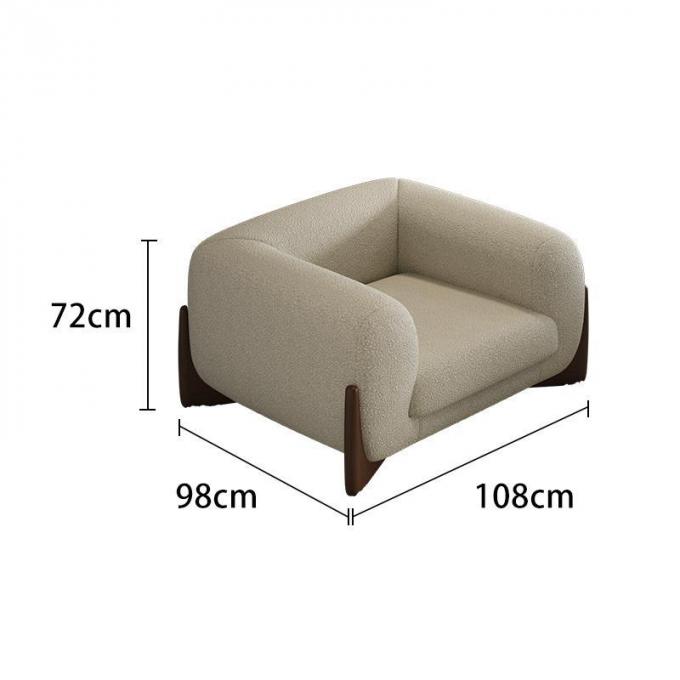 Factory direct sales of the latest design sofa set small household cloth art log living room sofa 6