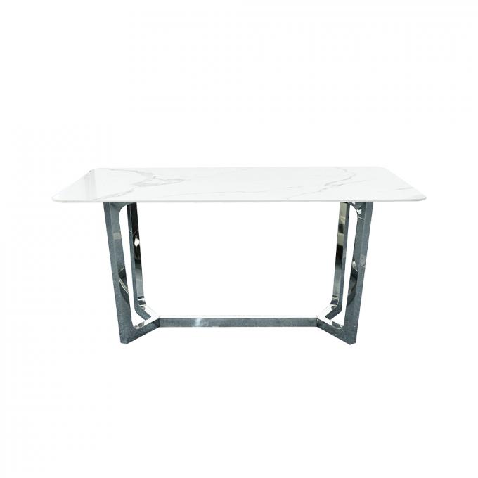 Ceramic Top Luxury Modern Dining Table Set Antiwear For Apartment 2