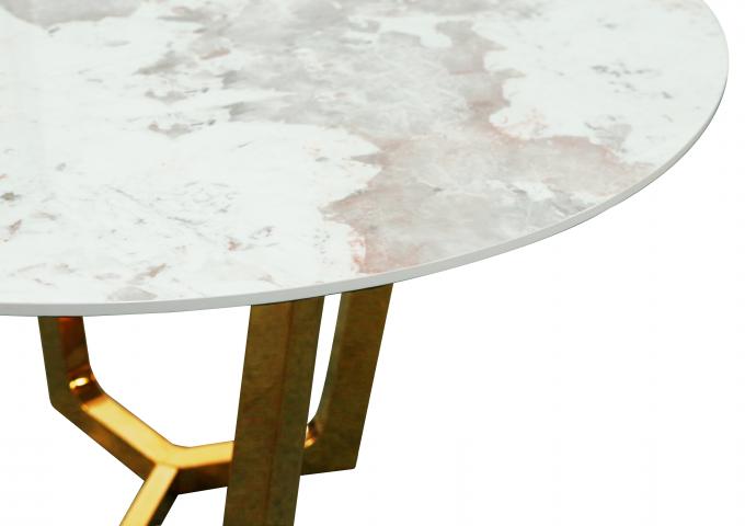 Practical Modern Round Dining Table , Multifunctional Marble Top Side Table 3