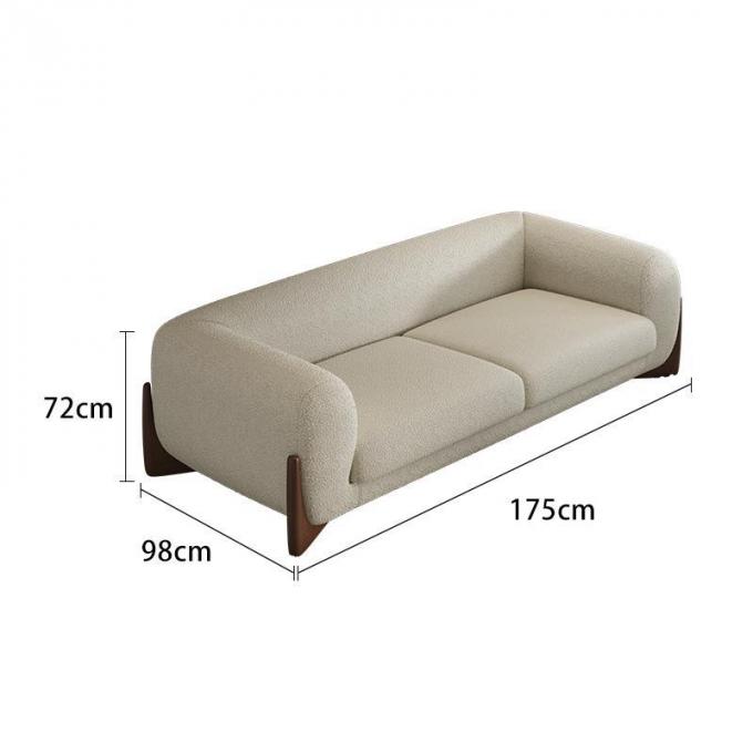 Factory direct sales of the latest design sofa set small household cloth art log living room sofa 8