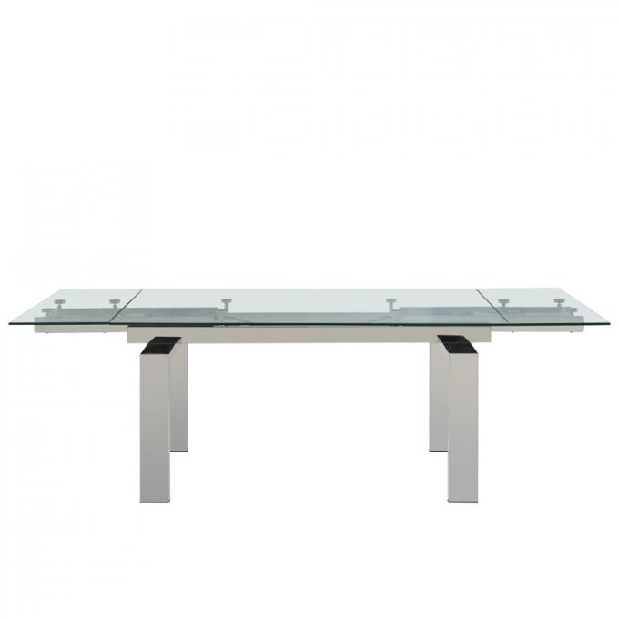 Fashion Living room Furniture Western Style Tempered Glass Dinning Table Sets 2