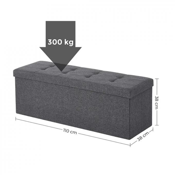 Multifunctional Living Room Storage Ottoman Bench Fabric For Apartment 2