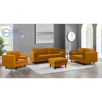 Dongguan Haoen Sofa Furniture Living Room Ginger 4Pcs Customized Fabric Modern Furniture Sofa Sets