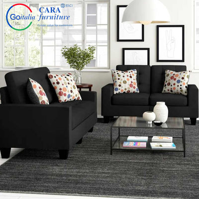 Black Linen Fabric Corner Sleeper Sectional Sofa Chair Set Living Room Sofas Modern Home Furniture