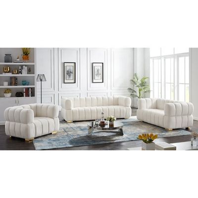 European style North American style Luxury 3Seater 2Seater 1Seater sectional sofa set With nice Velvet fabric and Gold