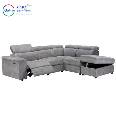 Extendable Fabric Grey Color Foldable Storage Bed Sofa Bed For Villa Nordic Furniture