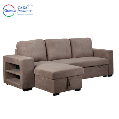 Modern Design Living Room Corner Sofa Bed With Storage For Customizable Color Fabrics
