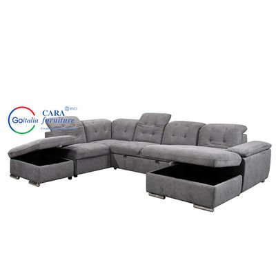Sectional U Shape Multi-Functional Sofa Bed Foldable Living Room Furniture Folding Fabric Sofa Bed