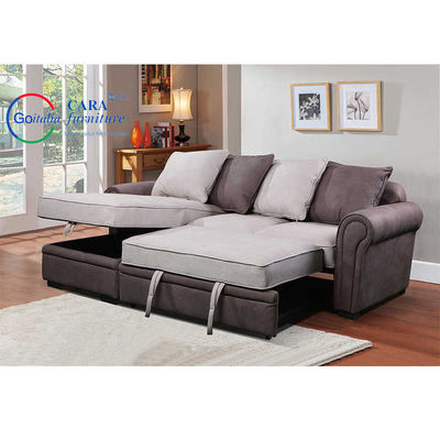 Luxury Beauty Living Room Furniture Double Color Combination Upholstery Leather Bed Sofa Bed With Storage