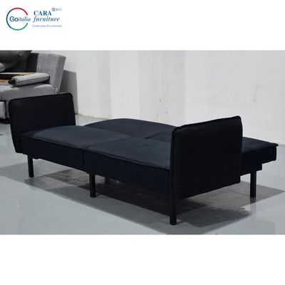 30021 Minimalist Extendable Living Room Bedroom Furniture Fabric Black Sleeping Sofa Bed