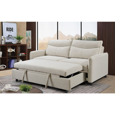 Nordic Top grade Indoor-Decoration new easy to clean linen fabric 3seater with fold out king size Upholstered sofa
