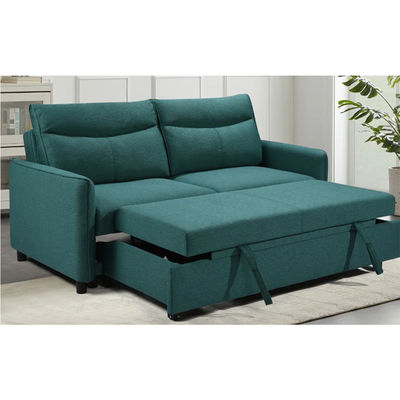 FSC-BSCI assembly functional Convertible linen fabric living room 3seater Upholstered Foldable Sleeper sofas bed with
