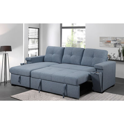 OEM/ODM Manufacturer assembly cup holder lounge 2seater recliner sofa cum bed storage linen guest bed sleeper USB sofa