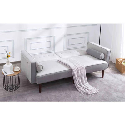European dual-purpose Upholstered Reversible gray regulable living room sofa bed for small family