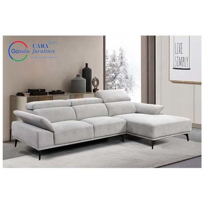 Modern Design Living Room Furniture Couch Adjustable Armrest Corner Sofa L Shape Fabric