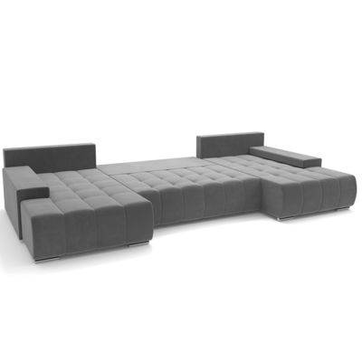Cara furniture 2024 the latest design luxury living room sofa velvet fabric U-shaped sofa storage convertible sofa