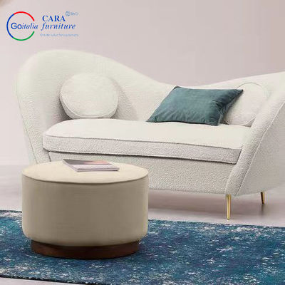Newly Arrived Double Seat Armrest Polyester Sherpa White Simple Modern Style Chairs For Living Room Nordic