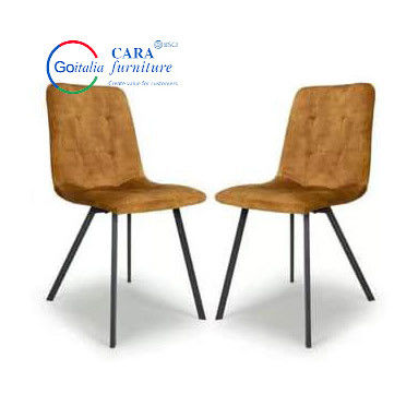 #70003 Modern Luxury Velvet Metal Leg Dinning Room Restaurant Furniture Fabric Nordic Dining Chair