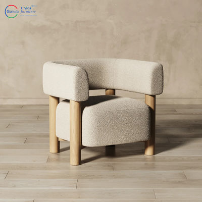 Simple Design Comfortable Indoor Wood Legs Fabric Sofa Armchair Living Room With Arm