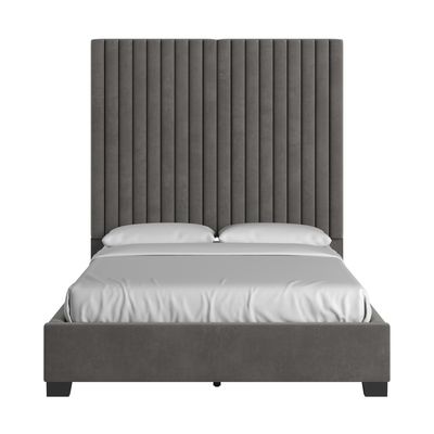 New Arrival Modern North America style Bed Queen Size King size upholstered beds High velvet headboard fame for Hotel