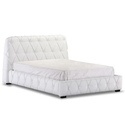 OEM Nontoxic Ottoman Storage Bed Timber Sleigh Design With Steel Frame