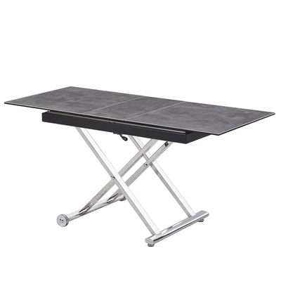 Folding Luxury Modern Dining Table Set Rectangle Shape Stone Marble Material