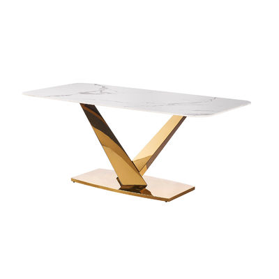 81105 GOITALIA Home Furniture Modern Marble Contemporary Italian Quartz Stone Top Interactive  Dining Table